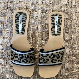 Zara Leopard Print Women's Sandals